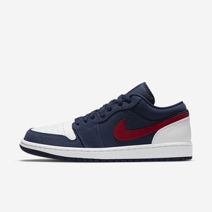 Basket Nike Air Jordan 1 Low SE Bleu Marine 7651-049 Midnight Navy/White/University Red Homme | JTT-85869178